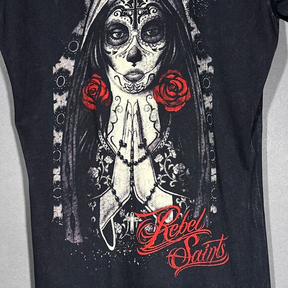 Rebel Saints Woman‎ Sugar Skull Rosary Cross Roses Size XL - Picture 6 of 12